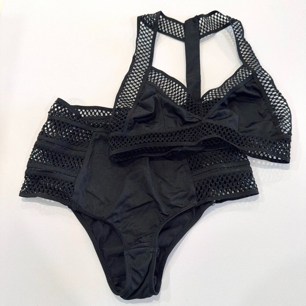 REHAB Two Piece Mesh Swimsuit Sz S